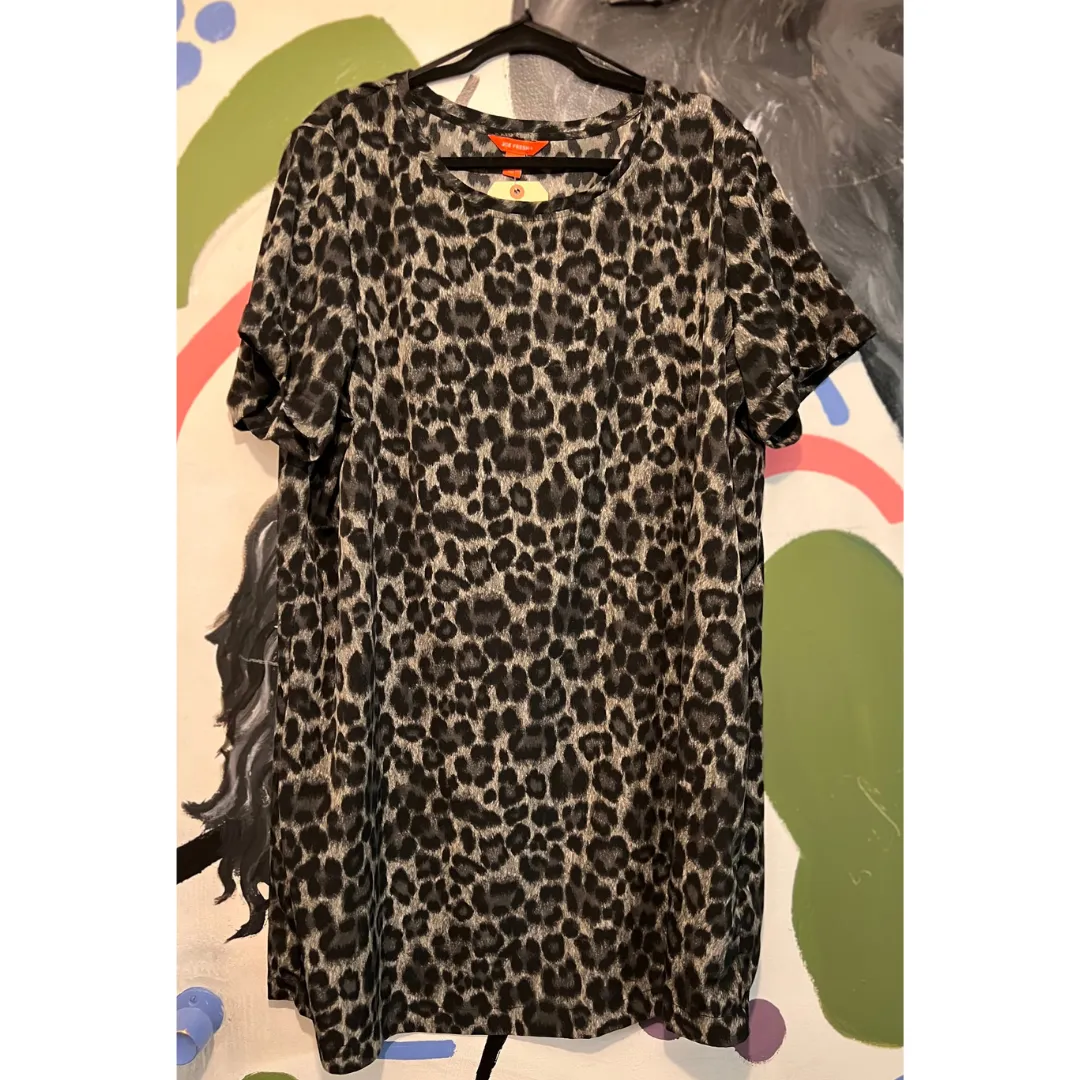 leopard print swing dress - 2x