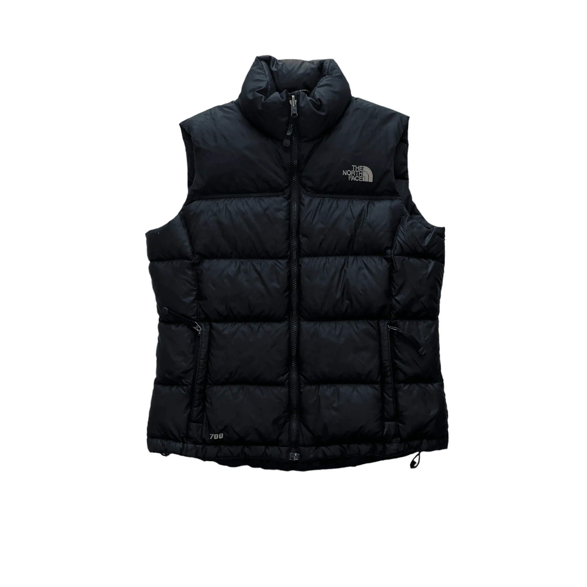 Vintage Black The North Face (TNF) Puffer Gilet - Small